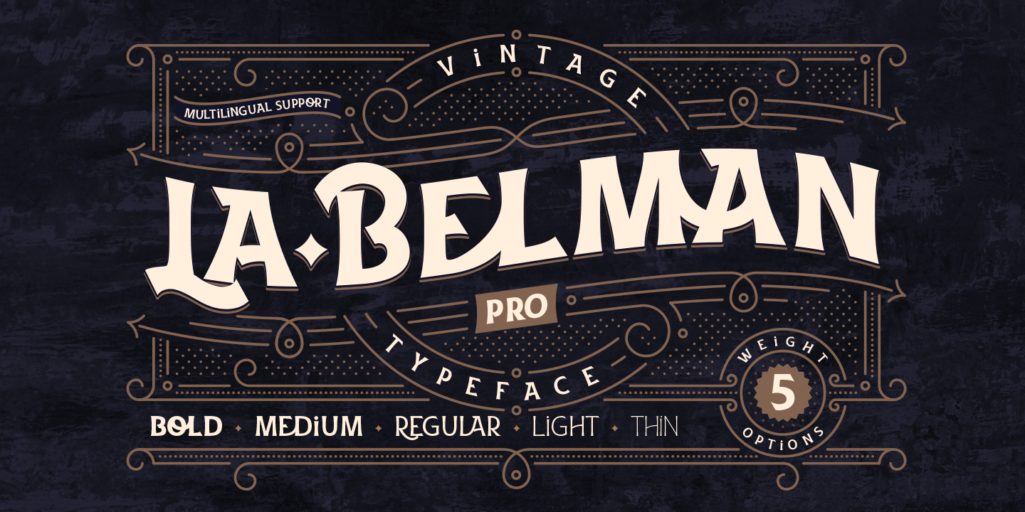 Beispiel einer La Belman Pro Bold-Schriftart